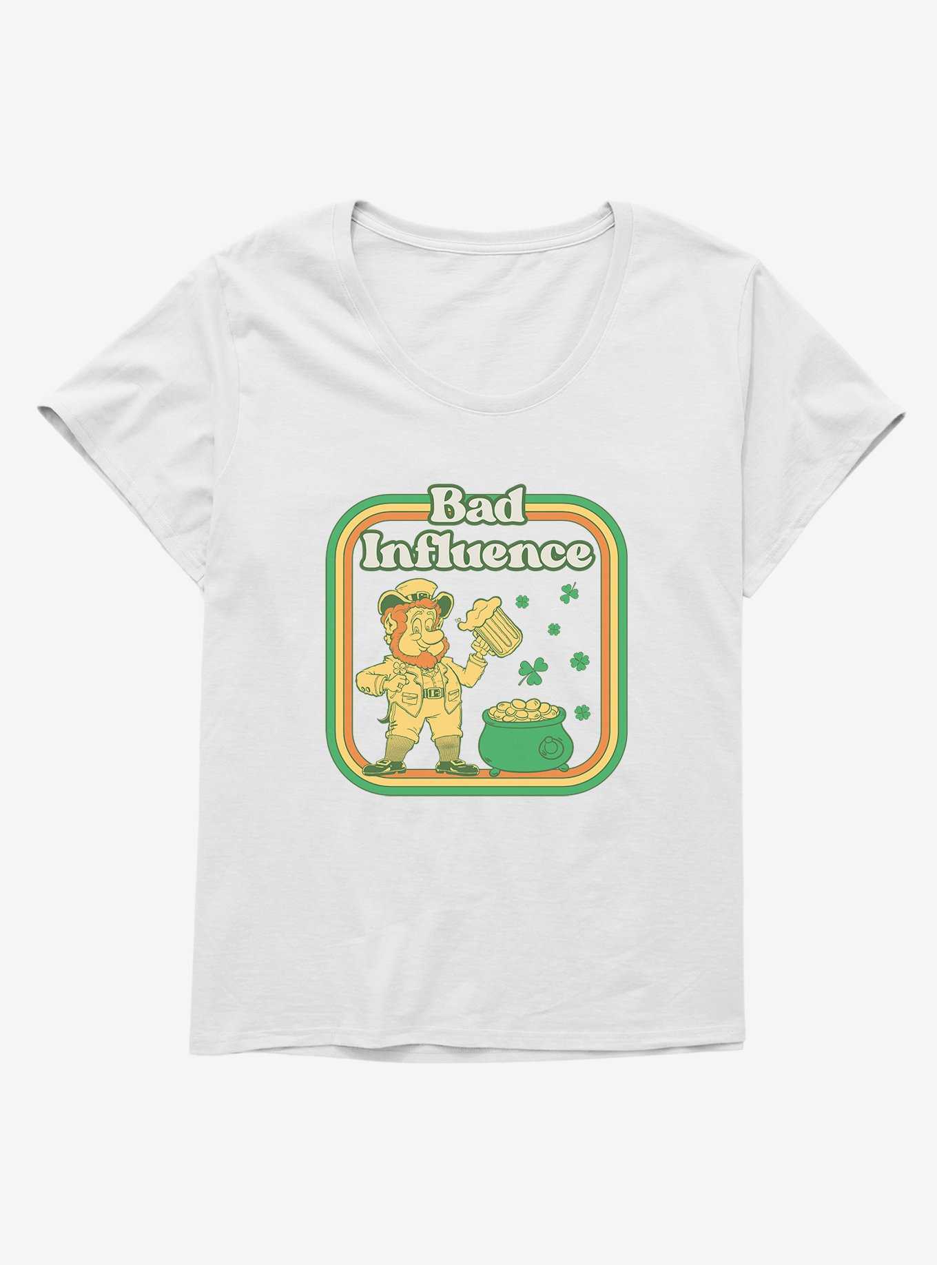 St. Patty's Bad Influence Leprechaun Girls T-Shirt Plus Size, , hi-res