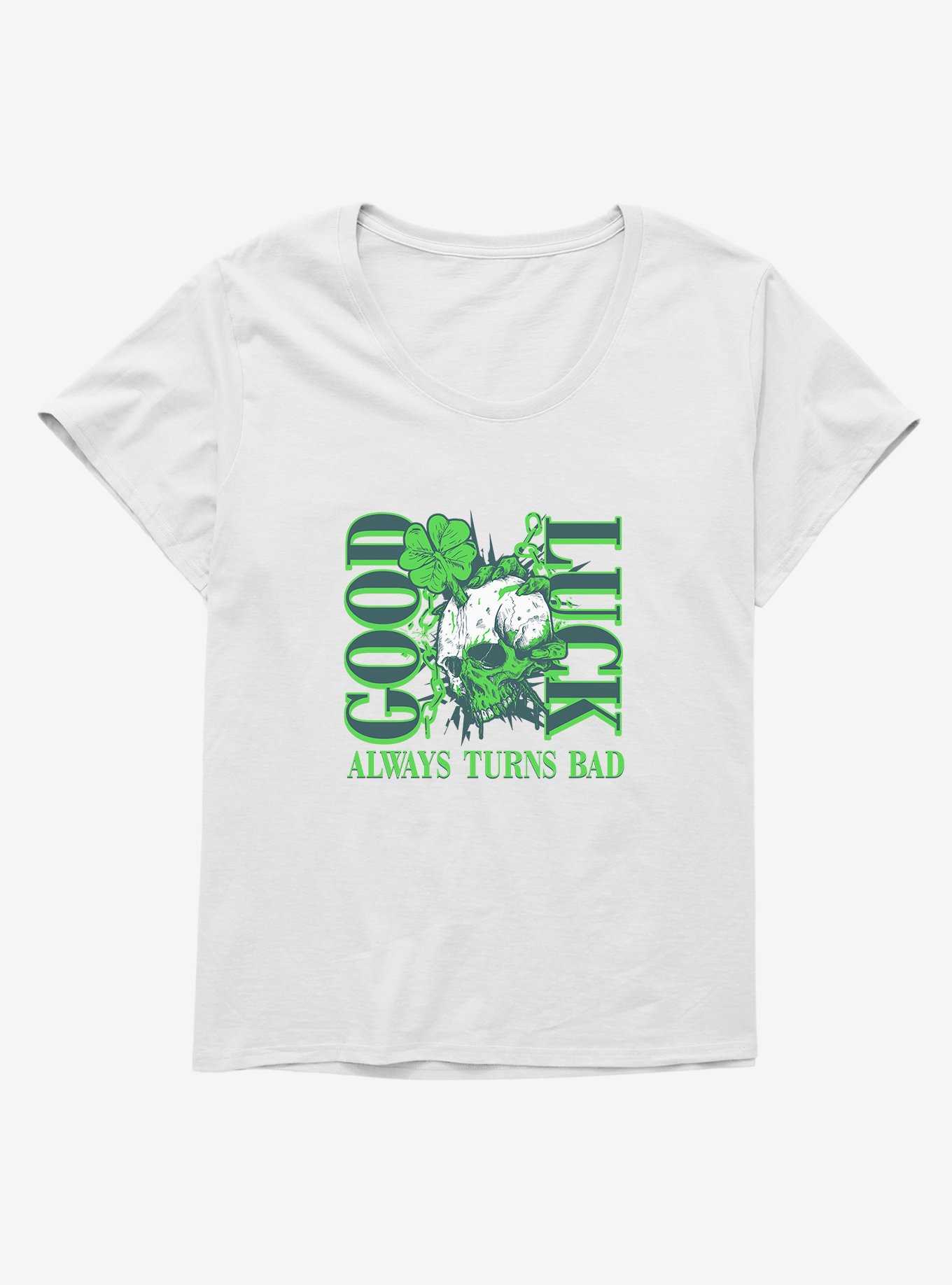 St. Patty's Good Luck Always Turns Bad Girls T-Shirt Plus Size, , hi-res