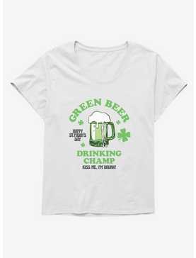 St. Patty's Green Beer Drinking Champ Girls T-Shirt Plus Size, , hi-res