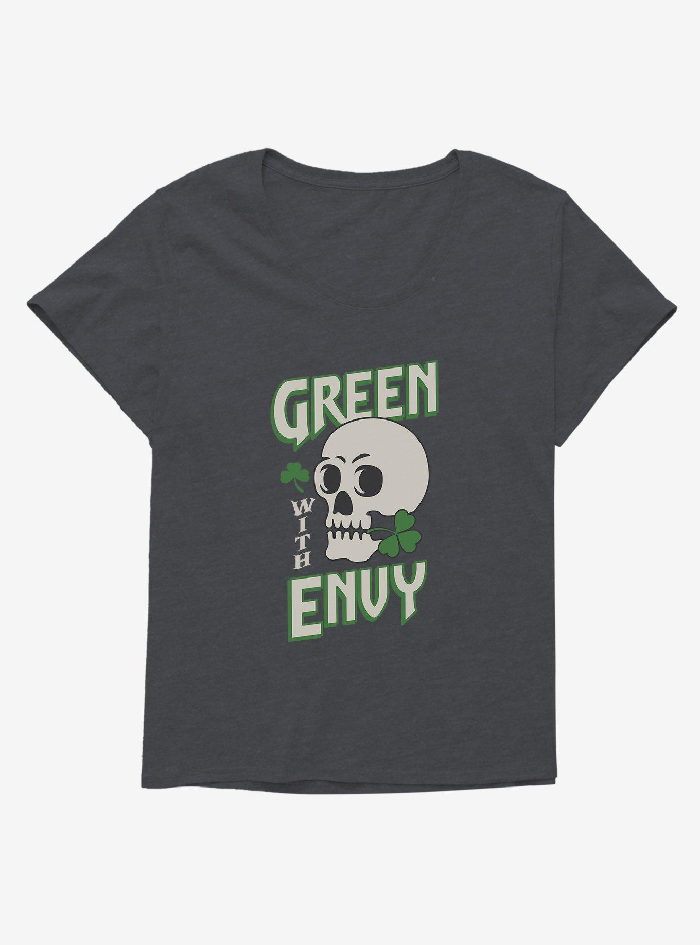 St. Patty's Green With Envy Girls T-Shirt Plus Size, CHARCOAL HEATHER, hi-res