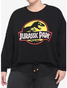 Her Universe Jurassic Park Logo Women's Plus Size Tie-Front Long Sleeve T-Shirt, MULTI, hi-res