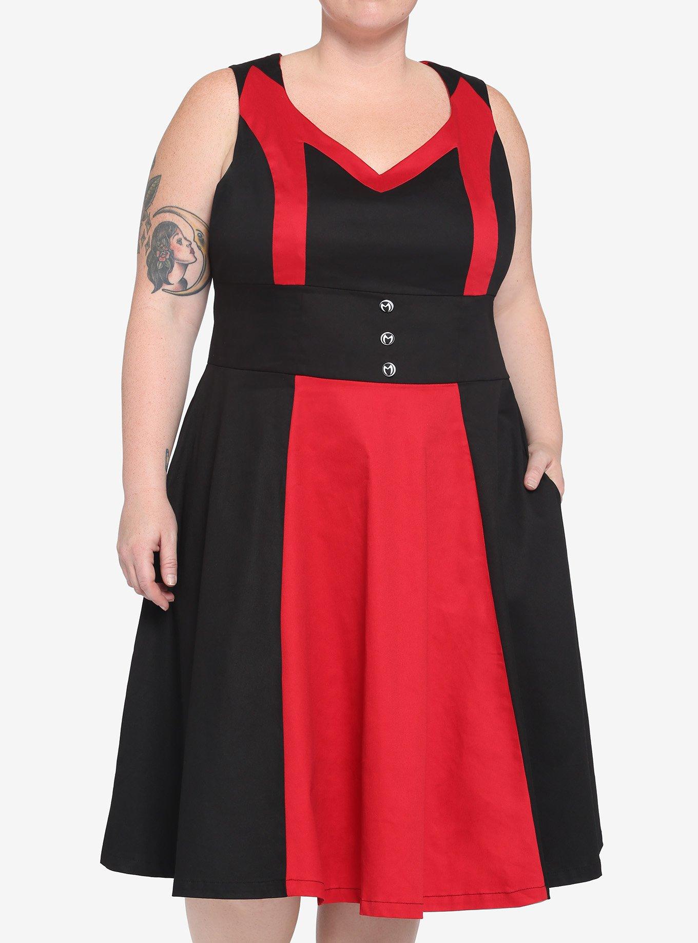 Her Universe Marvel WandaVision Scarlet Witch Women's Plus Size Dress, MULTI, hi-res