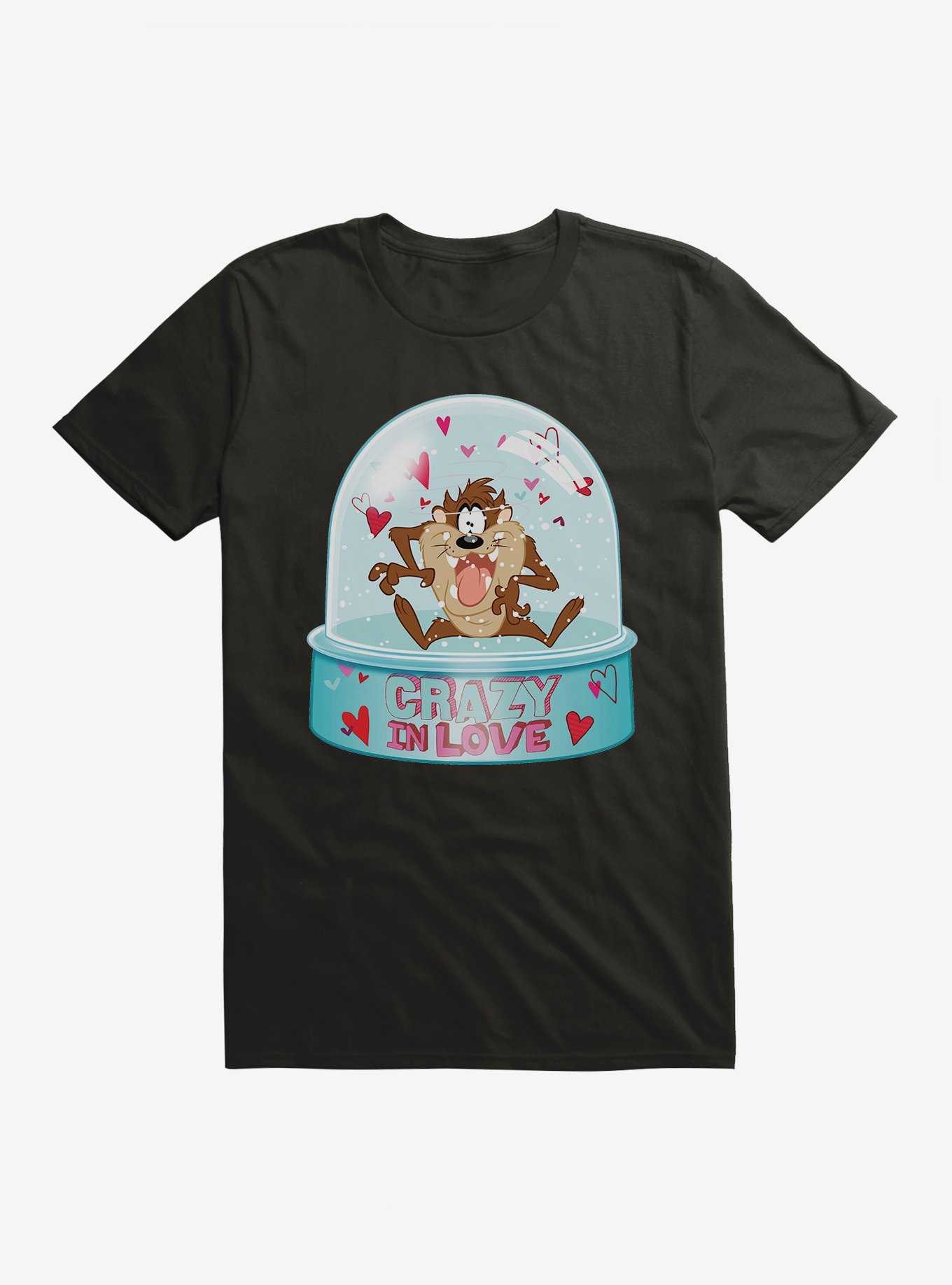 Looney Tunes Taz Crazy In Love Snow Globe T-Shirt, , hi-res
