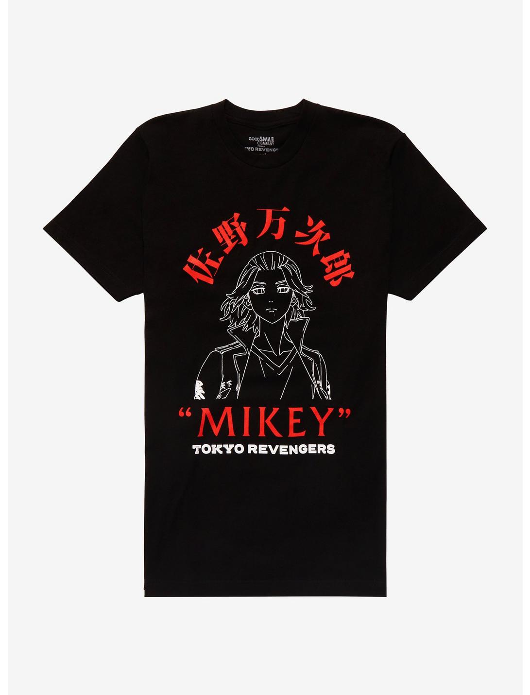 Tokyo Revengers Mikey Outline T-Shirt, BLACK, hi-res