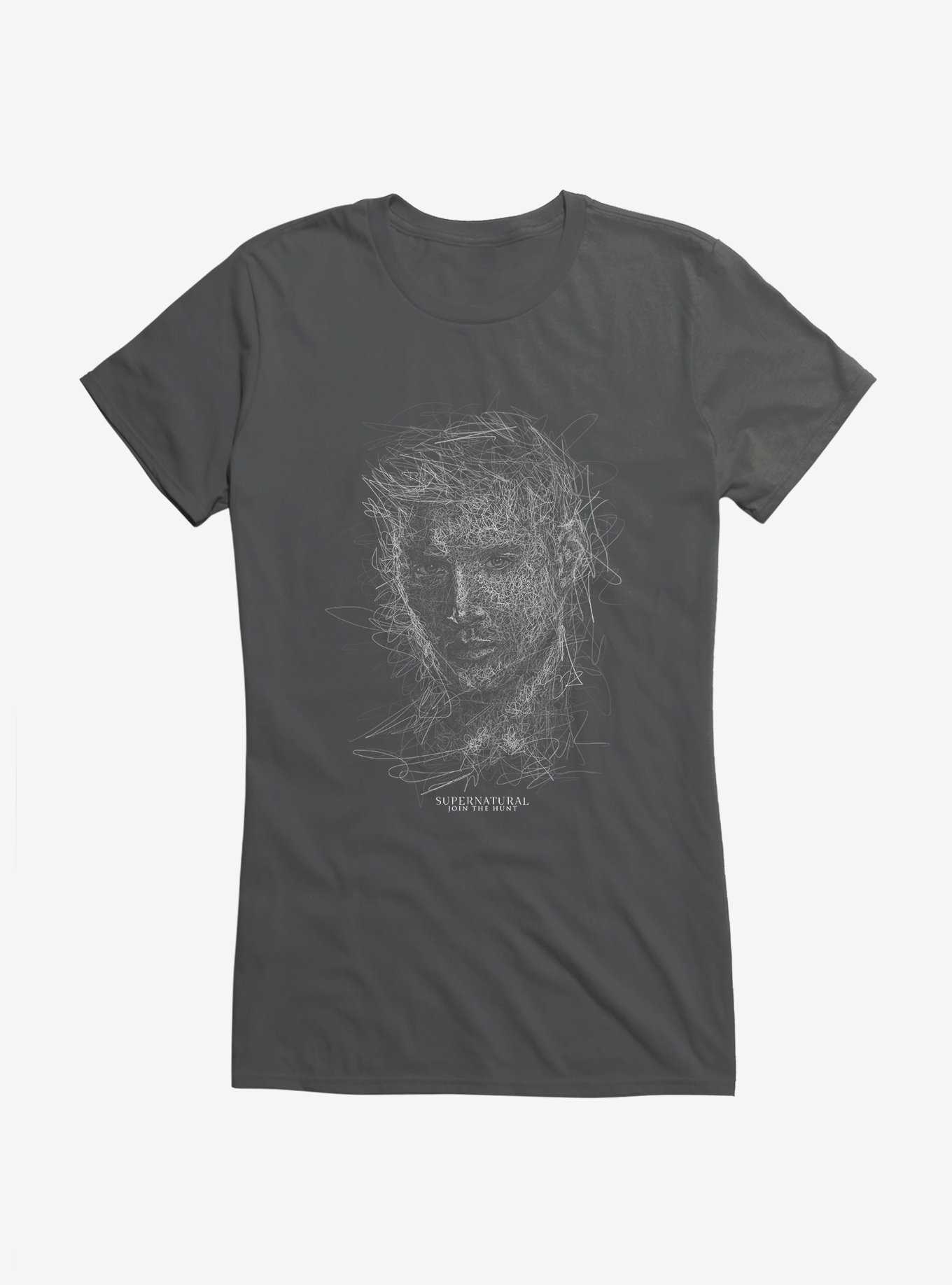 Supernatural Dean Squiggle Sketch Girl's T-Shirt, , hi-res