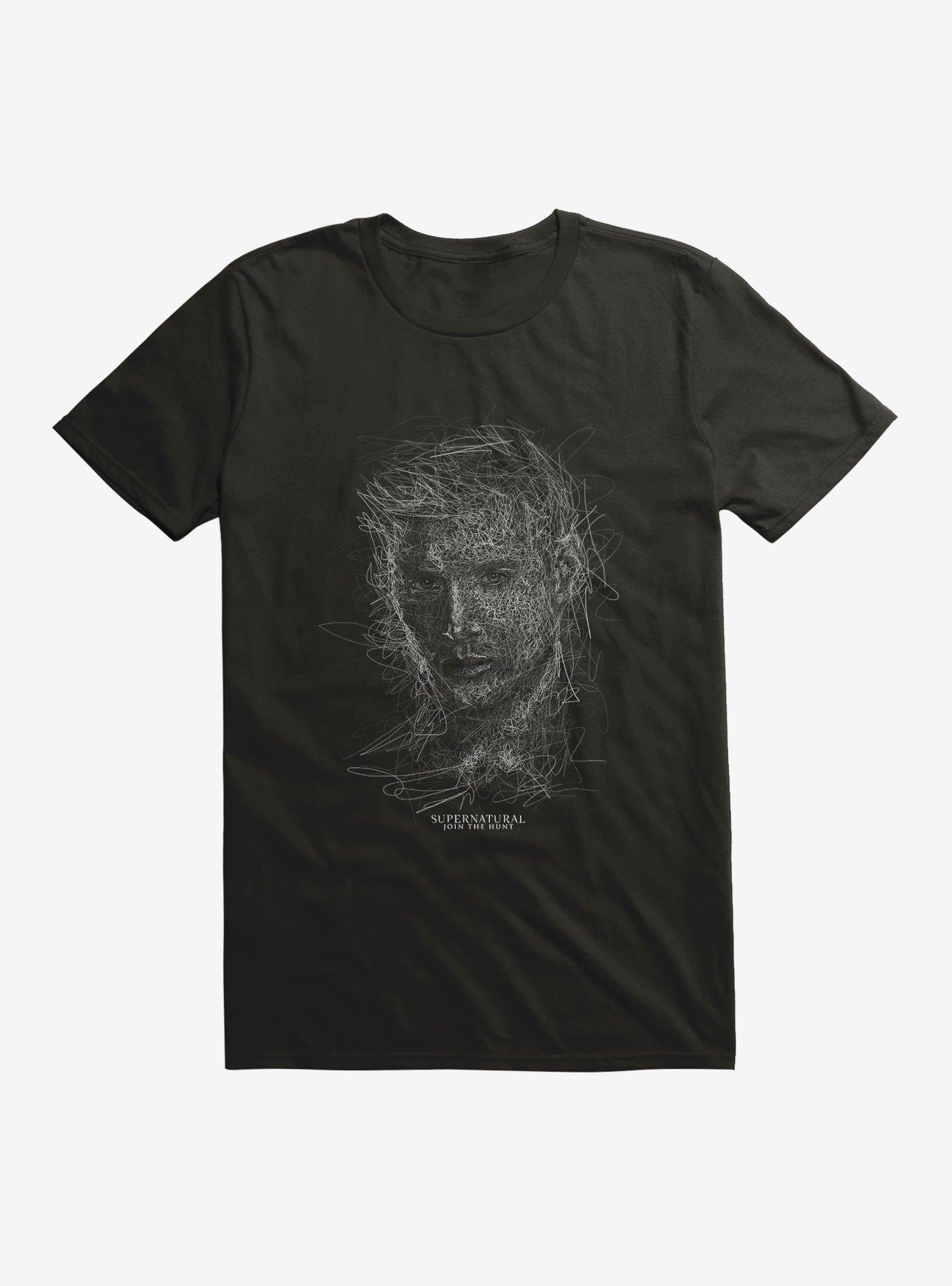 Supernatural Dean Squiggle Sketch T-Shirt, , hi-res