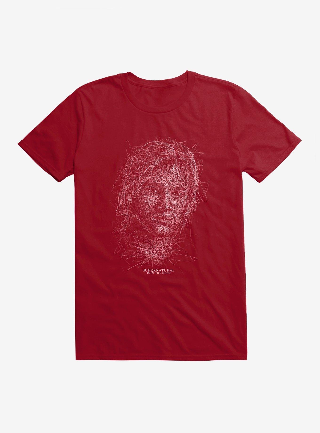 Supernatural Sam Squiggle Sketch T-Shirt, , hi-res