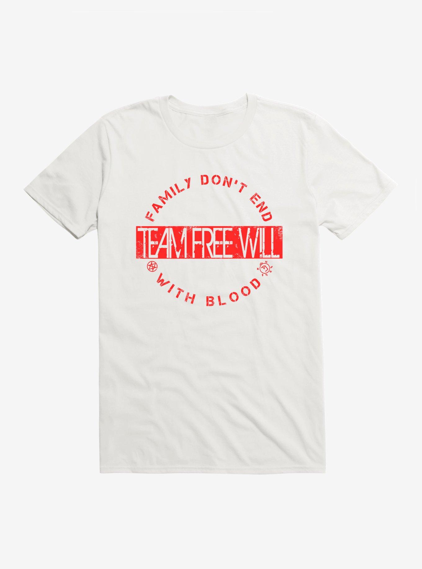 Supernatural Team Free Will T-Shirt, WHITE, hi-res
