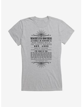 Supernatural The Winchester Brothers Girl's T-Shirt, HEATHER, hi-res