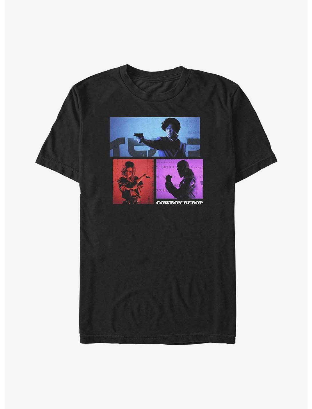 Cowboy Bebop Trio Box Up T-Shirt, BLACK, hi-res