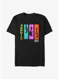Cowboy Bebop Colorful Gun Sequence T-Shirt, BLACK, hi-res