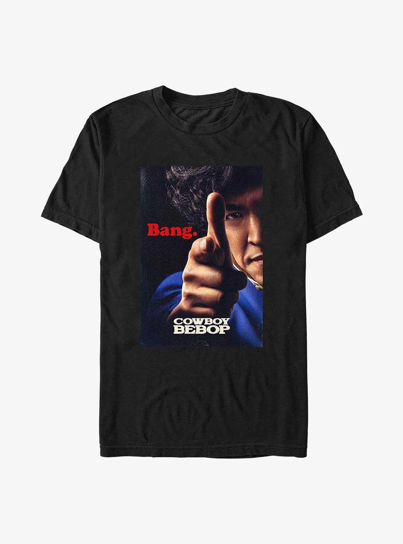 Cowboy Bebop Spike Bang Poster T-Shirt, BLACK, hi-res