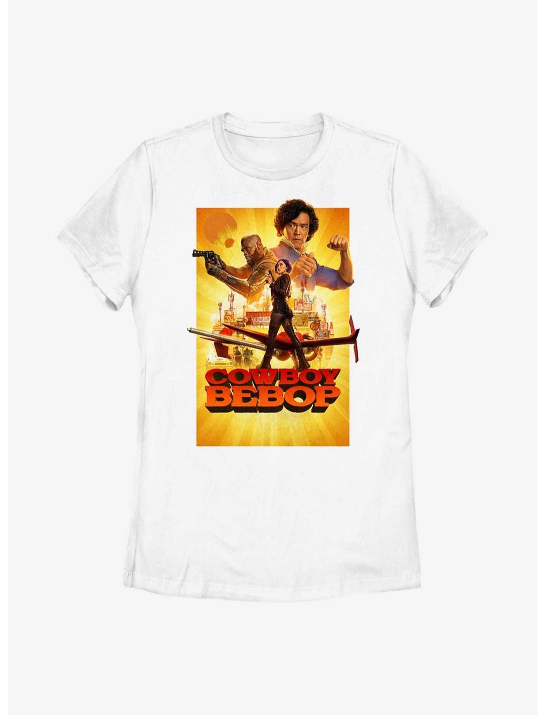 Cowboy Bebop Poster Womens T-Shirt, WHITE, hi-res