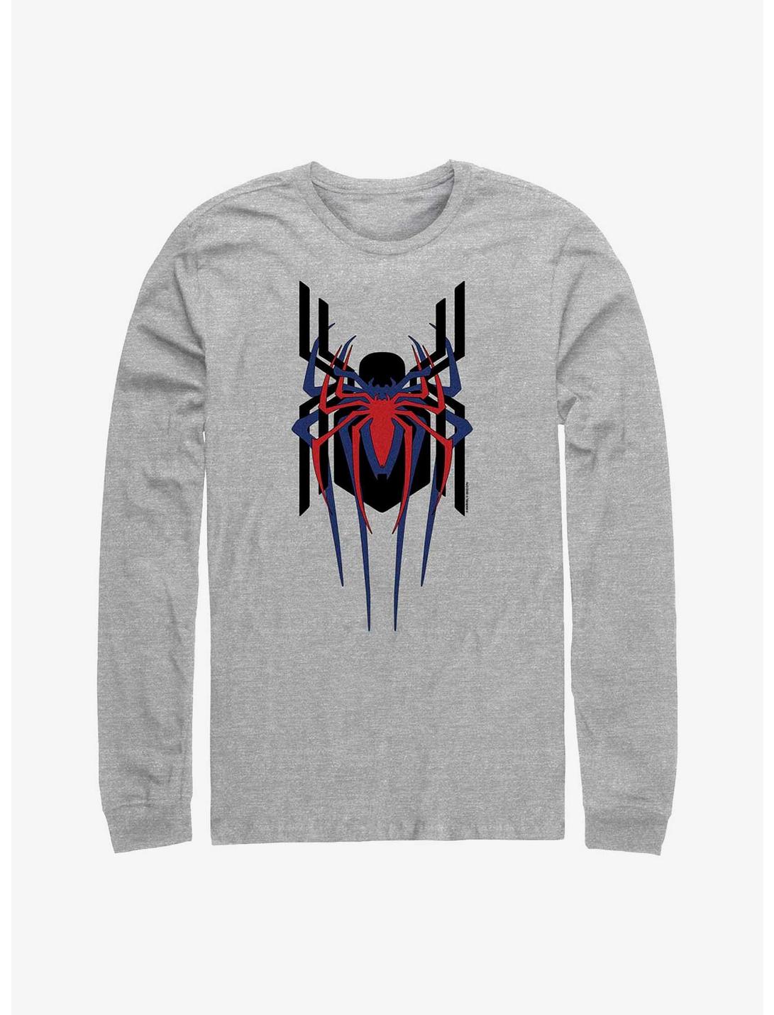 Marvel Spider-Man Triple Emblem Stacked Long-Sleeve T-Shirt, ATH HTR, hi-res