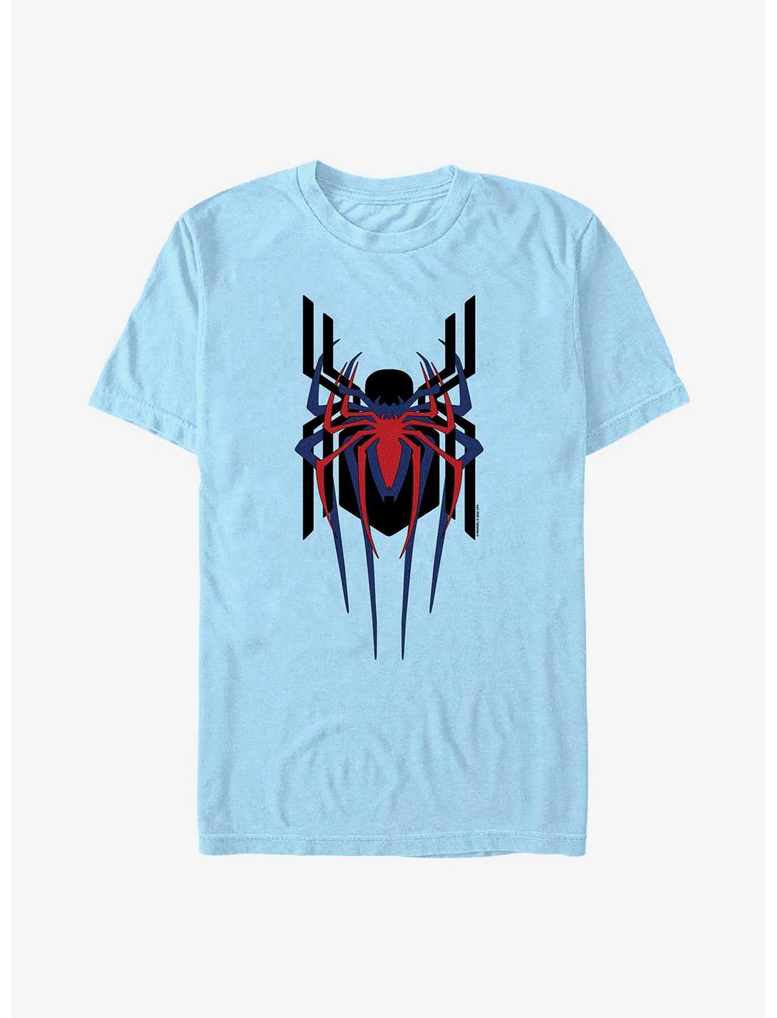 Marvel Spider-Man Triple Emblem Stacked T-Shirt, LT BLUE, hi-res