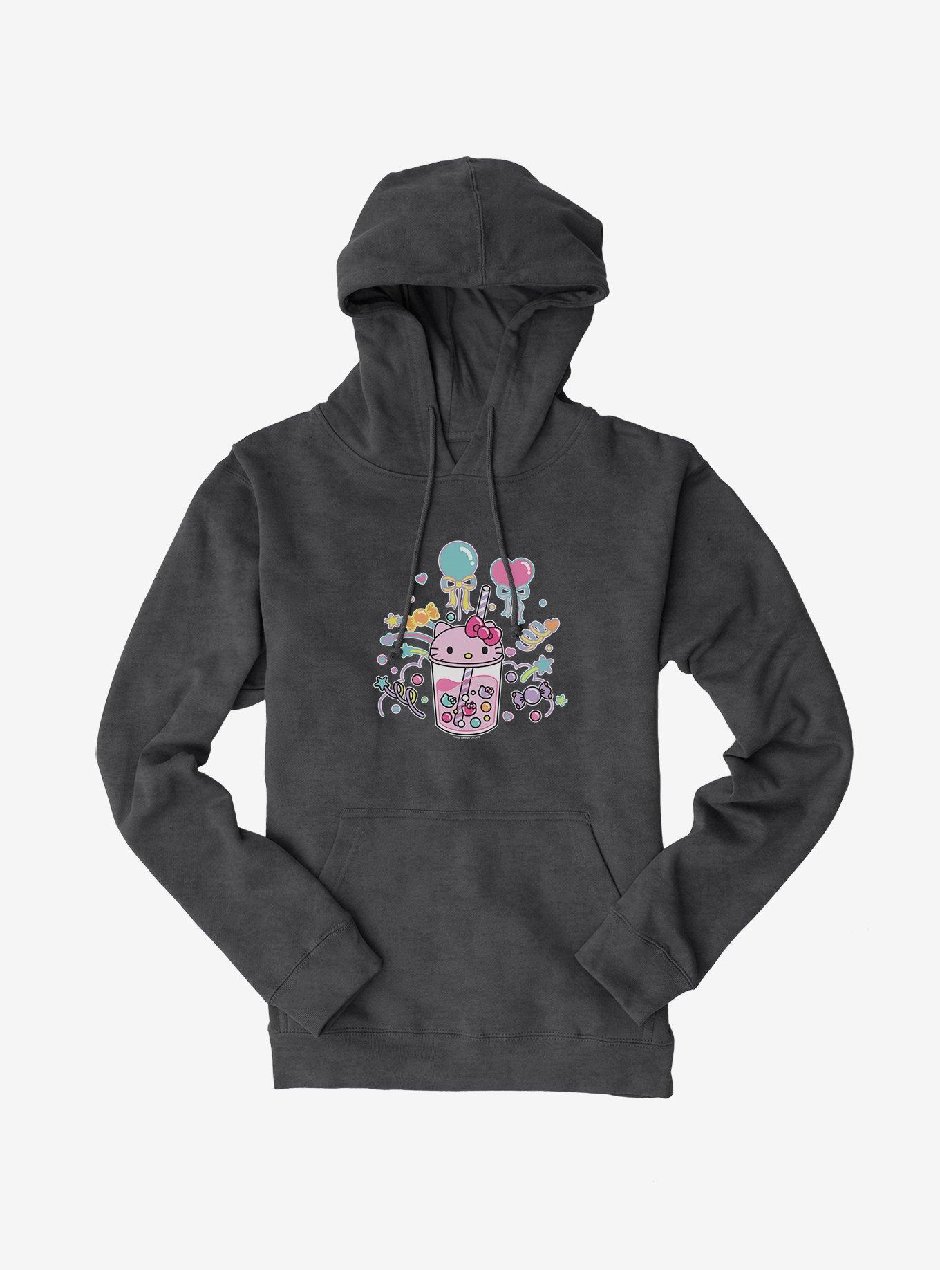 Hello Kitty Sugar Rush Candy Boba Hoodie, CHARCOAL HEATHER, hi-res
