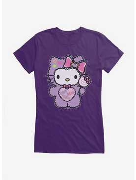 Hello Kitty Sugar Rush Fuzzy Lollipop Girls T-Shirt, PURPLE, hi-res