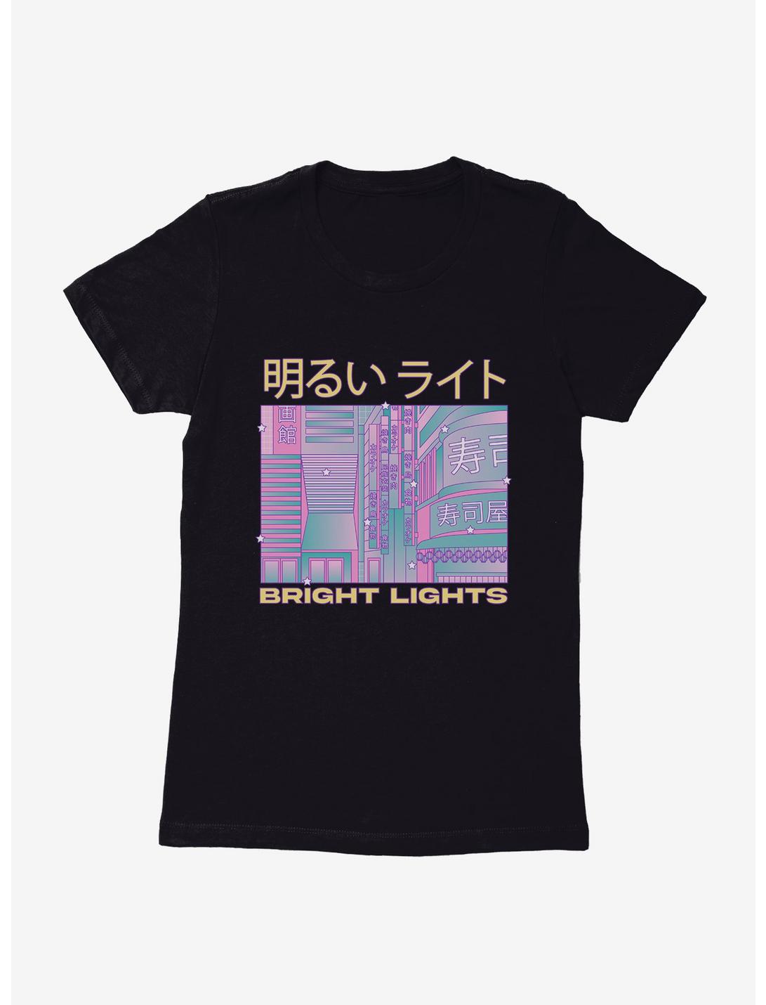 Vaporwave Bright Lights Japanese Text Womens T-Shirt, , hi-res