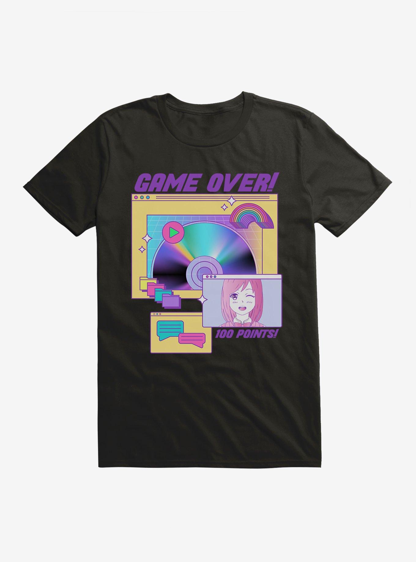 Vaporwave Game Over Record T-Shirt, , hi-res