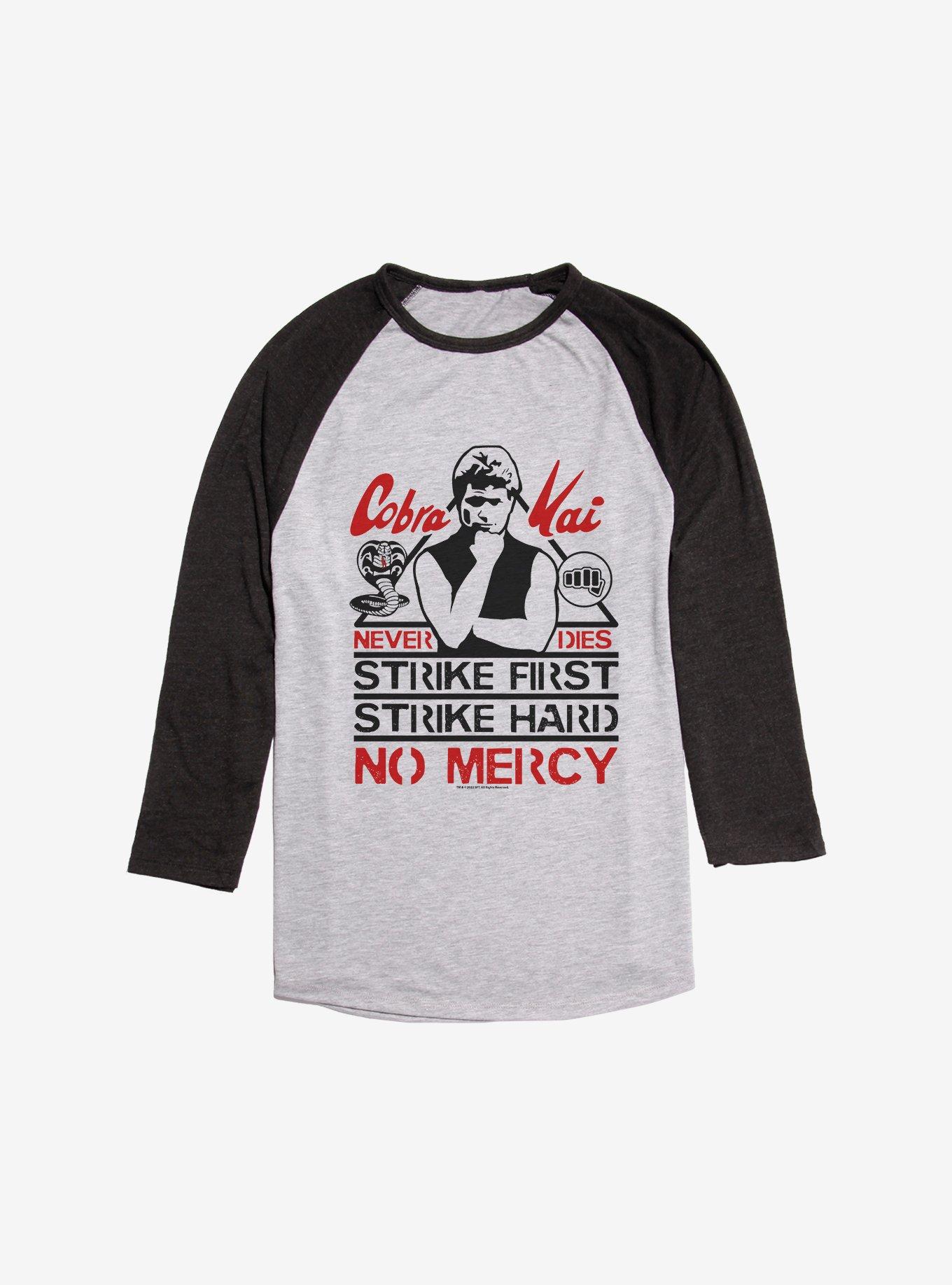 Cobra Kai No Mercy Stencil Raglan, , hi-res