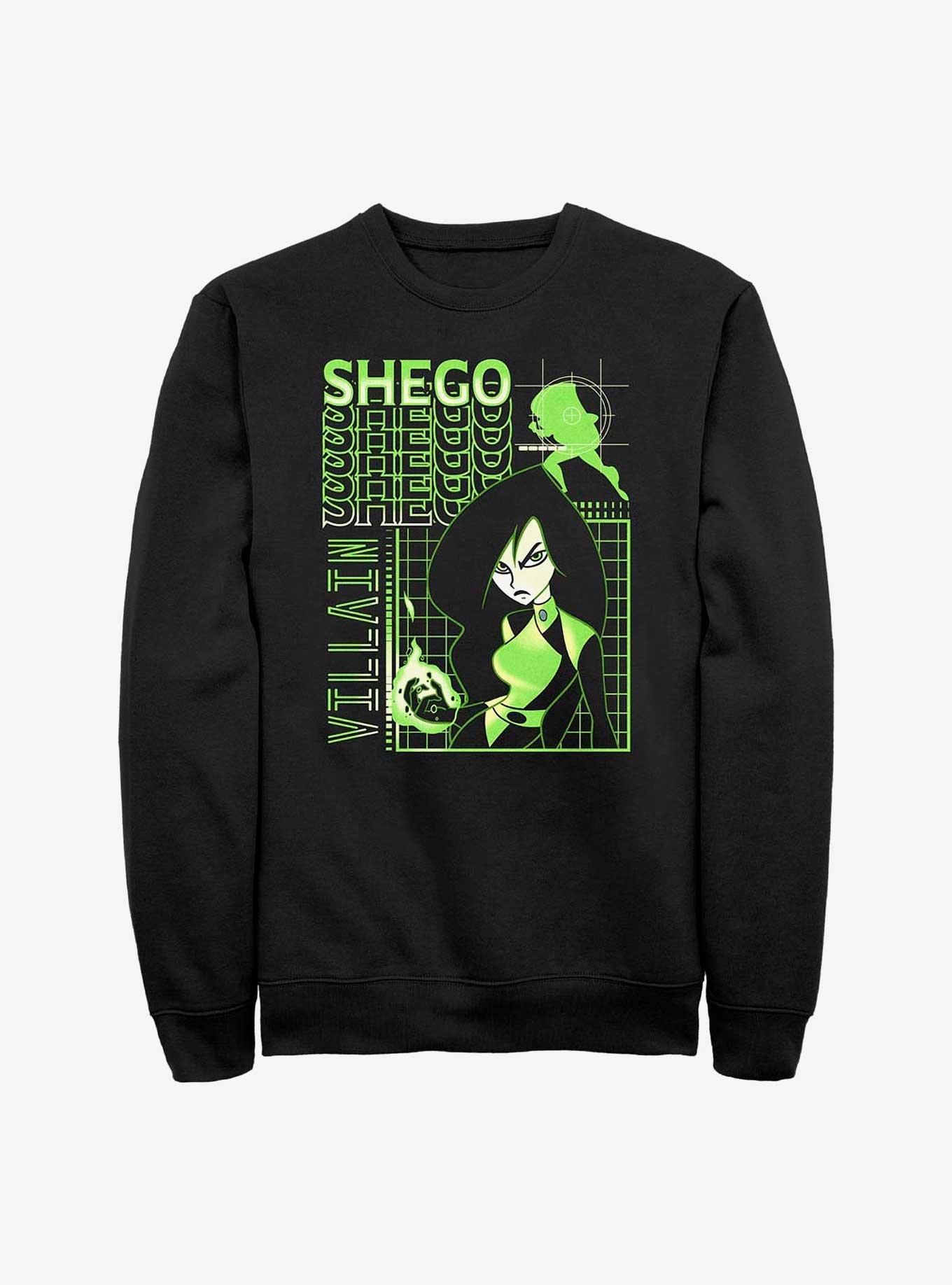 Disney Kim Possible Shego Villain Sweatshirt, BLACK, hi-res