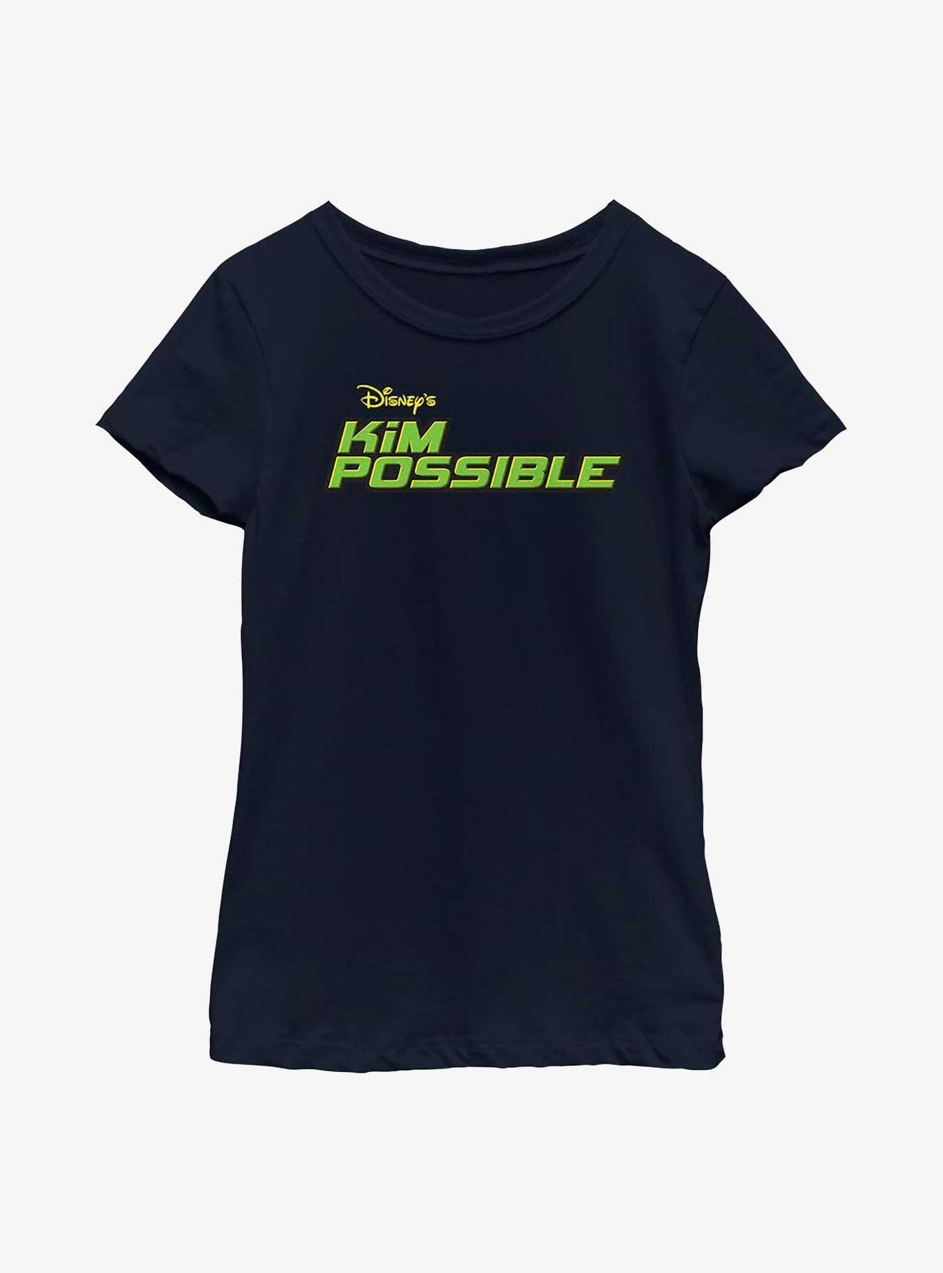 Disney Kim Possible Logo Youth Girls T-Shirt, NAVY, hi-res