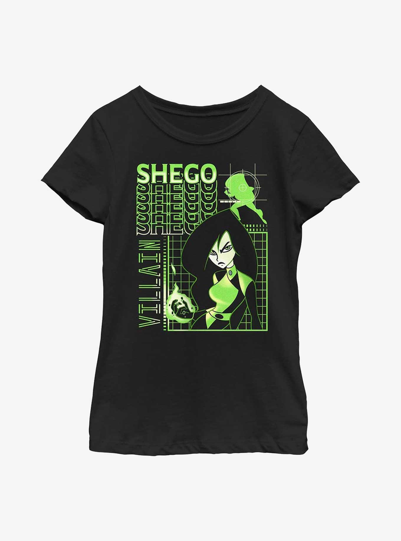 Disney Kim Possible Shego Villain Youth Girls T-Shirt, BLACK, hi-res