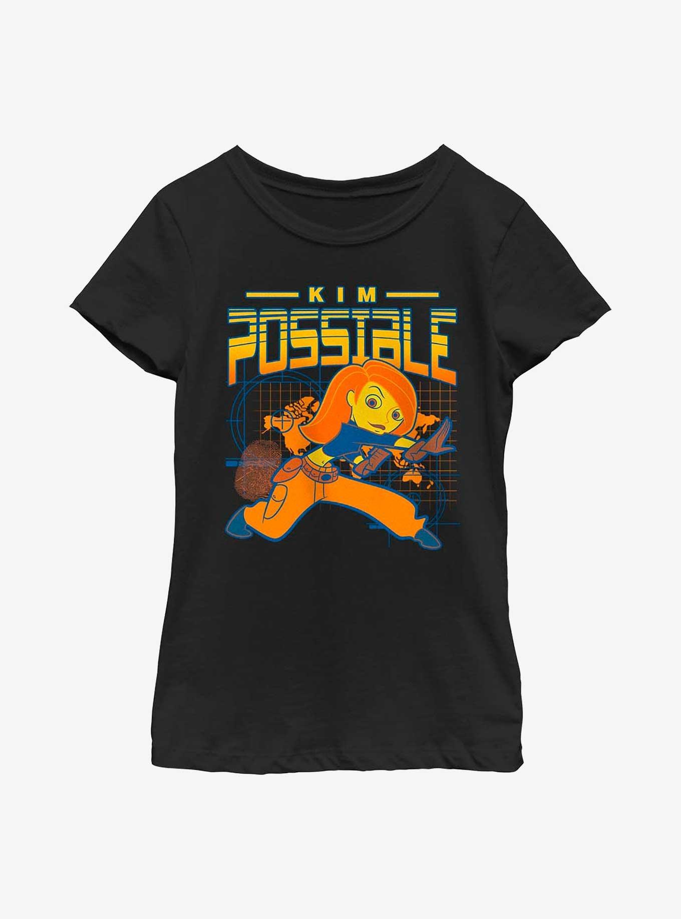 Disney Kim Possible World Hero Youth Girls T-Shirt, BLACK, hi-res