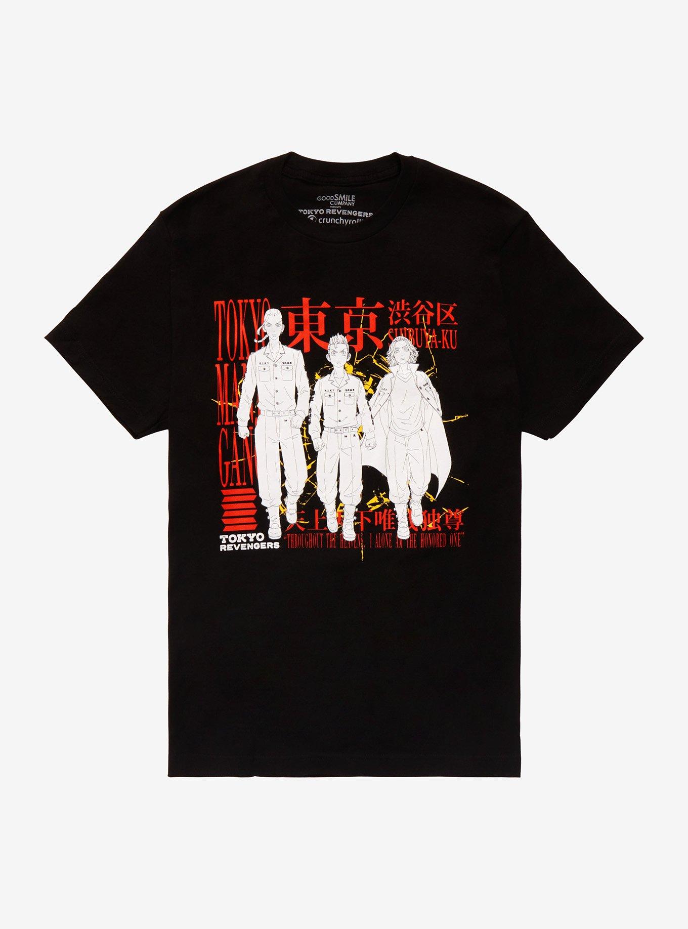 Tokyo Revengers Tokyo Manji Trio T-Shirt, BLACK, hi-res