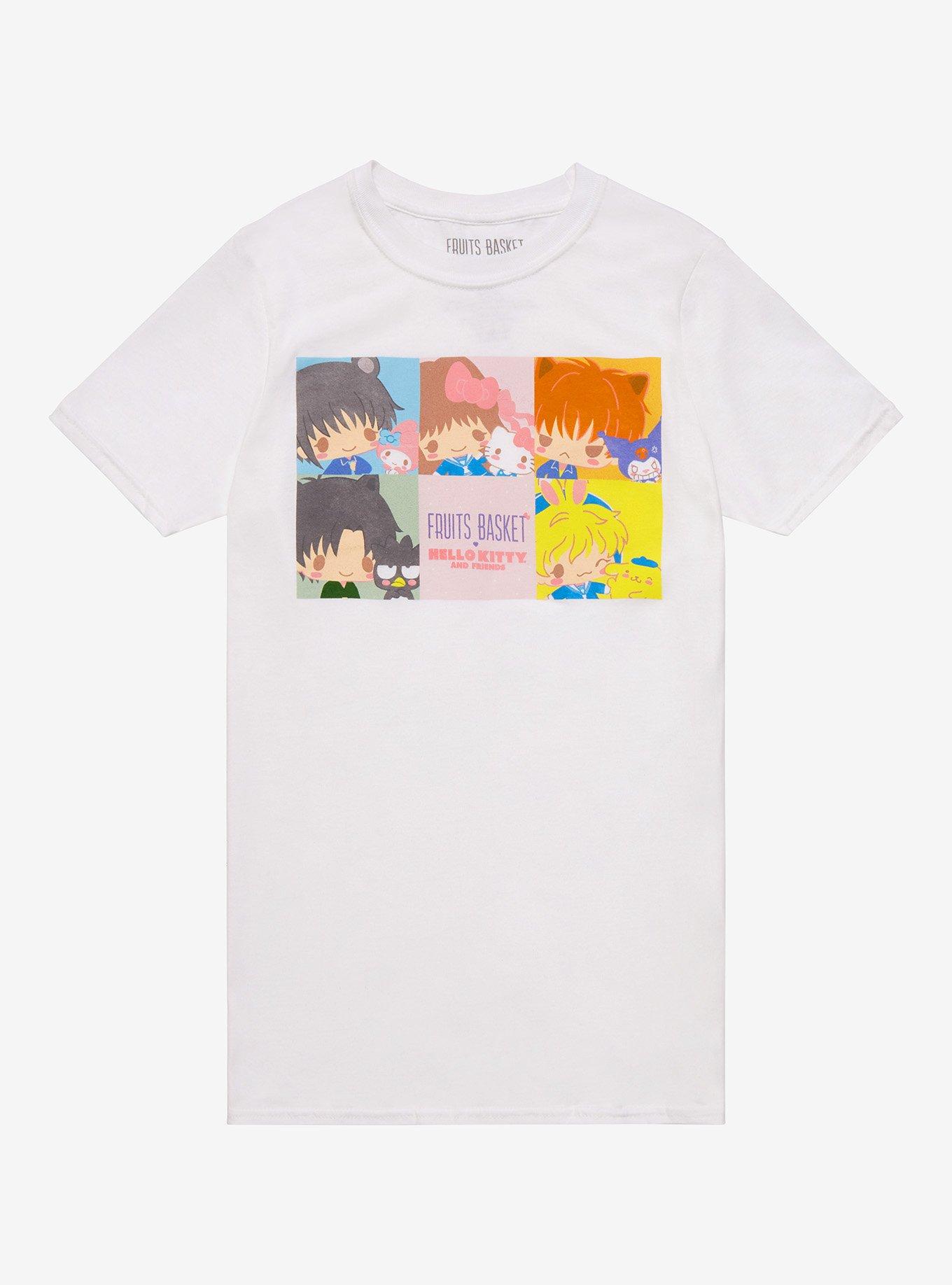 Fruits Basket X Hello Kitty And Friends Chibi Group Girls T-Shirt