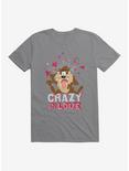 Looney Tunes Taz Crazy In Love T-Shirt, STORM GREY, hi-res