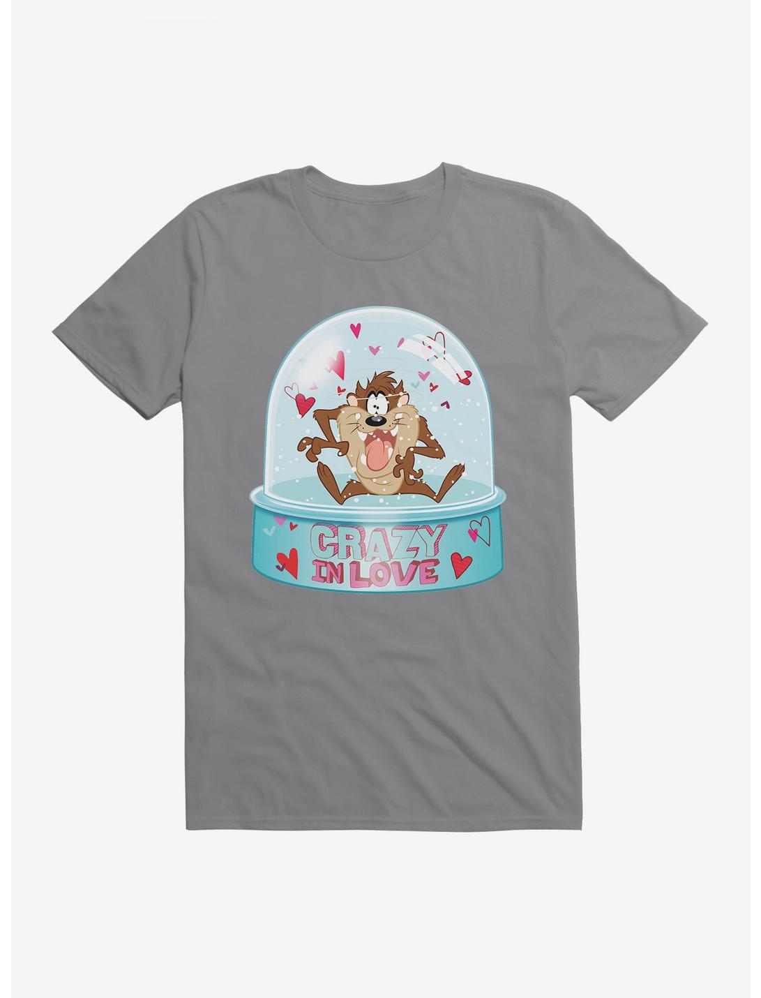 Looney Tunes Taz Crazy In Love Snow Globe T-Shirt, STORM GREY, hi-res