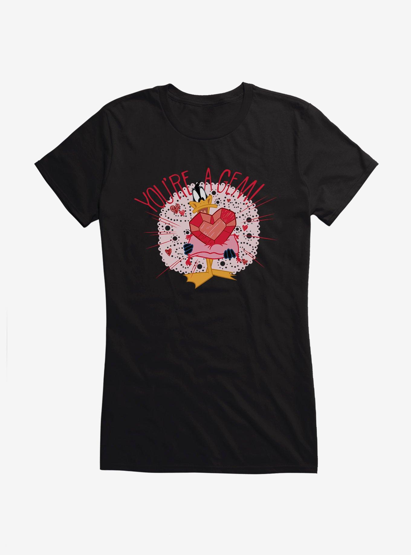 Looney Tunes Daffy Duck Gem Girls T-Shirt, BLACK, hi-res