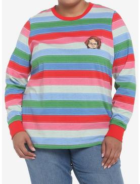 Chucky Stripe Cosplay Girls Long-Sleeve T-Shirt Plus Size, , hi-res