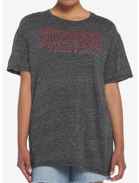 Plus Size Stranger Things Logo Speckle Girls T-Shirt, , hi-res