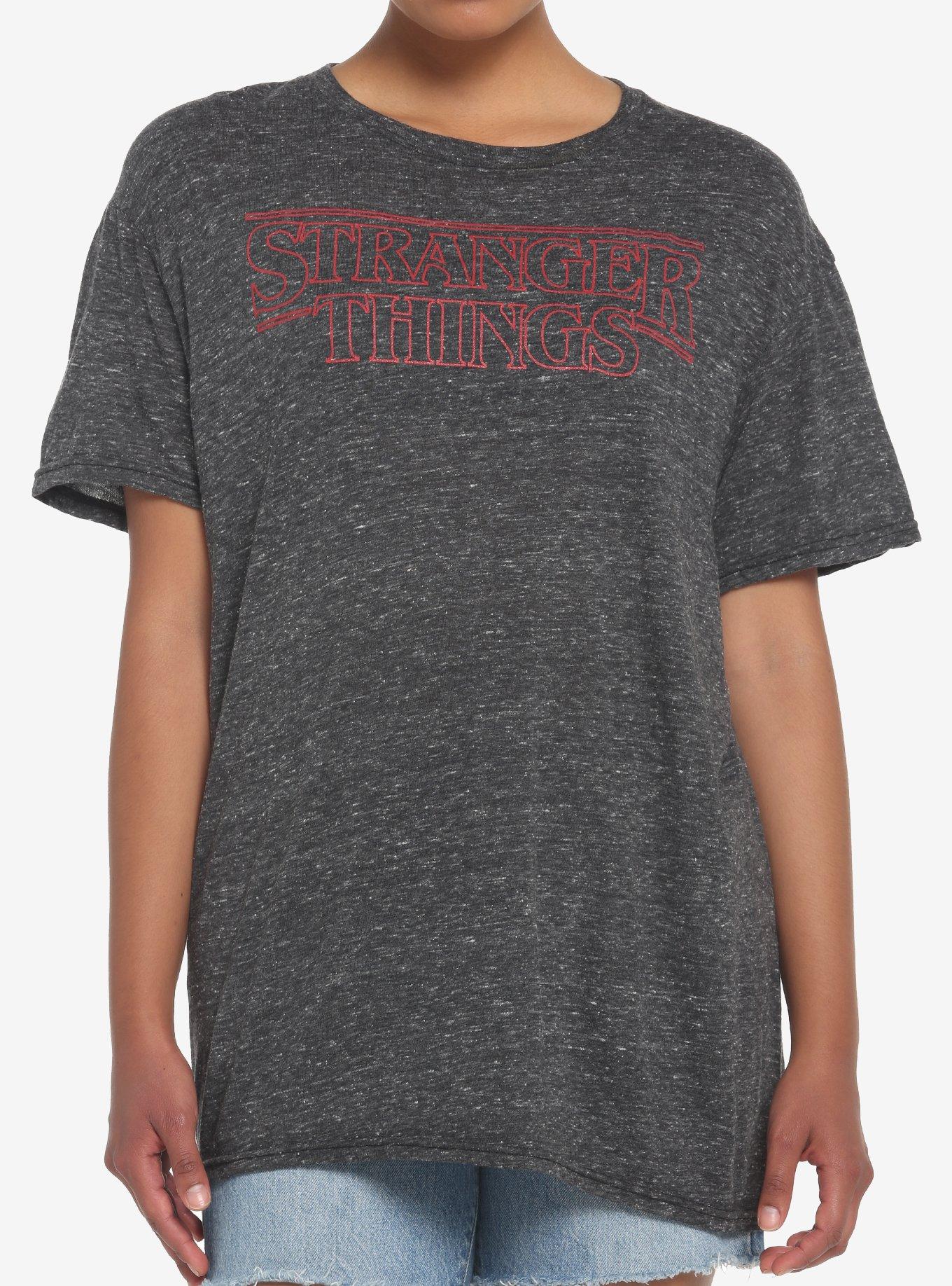 Stranger Things Logo Speckle Girls T Shirt