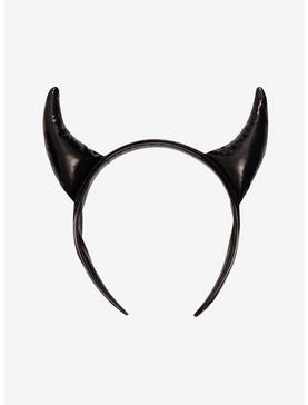 Black Devil Horns Headband, , hi-res