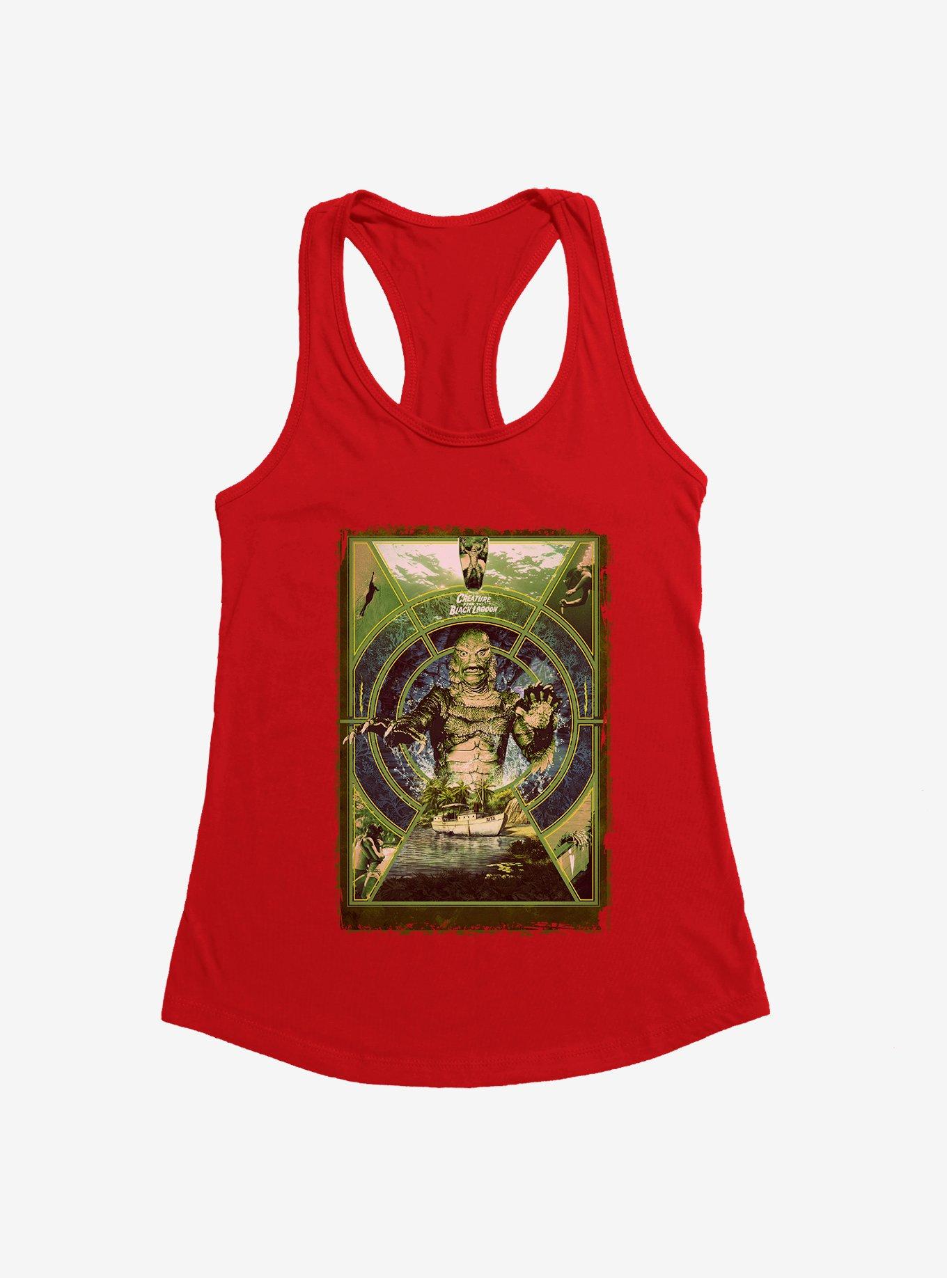 Creature From The Black Lagoon Key Hole Womens Tank Top, RED, hi-res