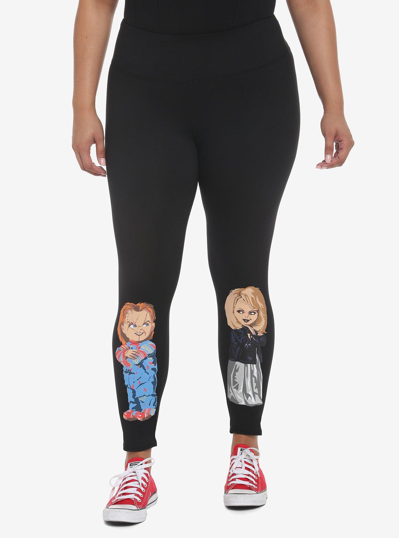 Chucky Tiffany & Chucky Leggings Plus Size, DEEP BLACK, hi-res