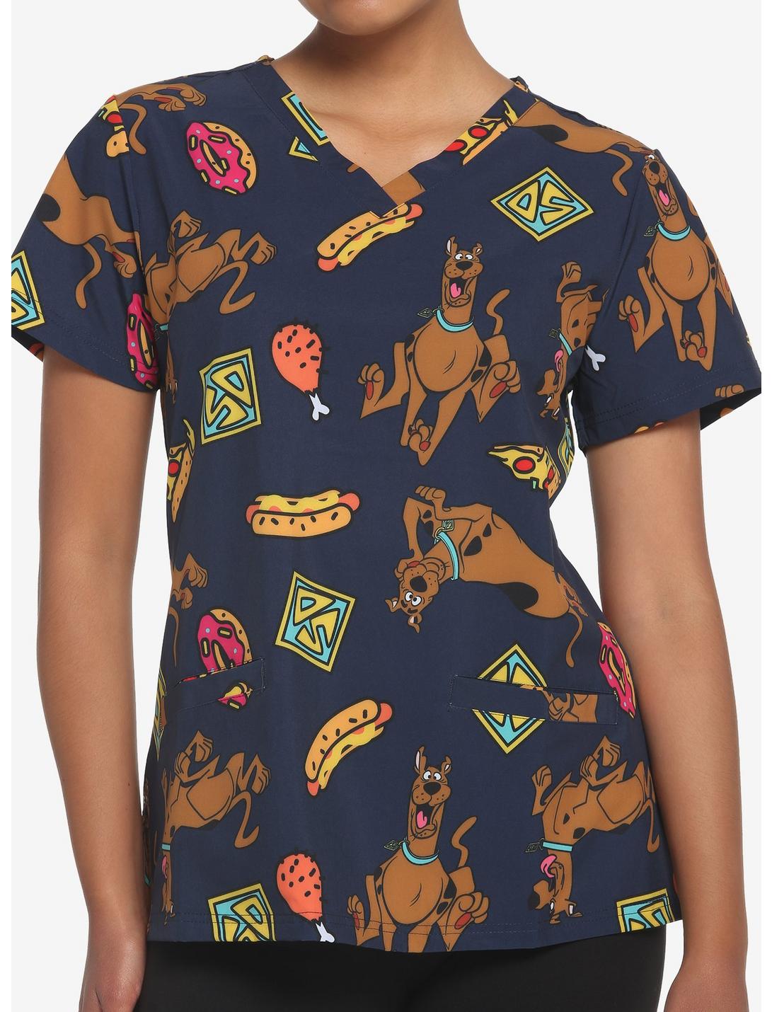 Scooby-Doo! Snacks Scrub Top With Mask, MULTI, hi-res