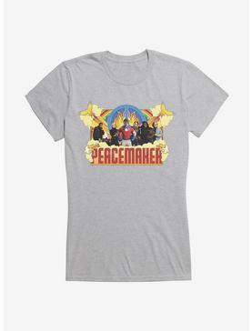 DC Comics Peacemaker Logo Girl's T-Shirt, HEATHER, hi-res