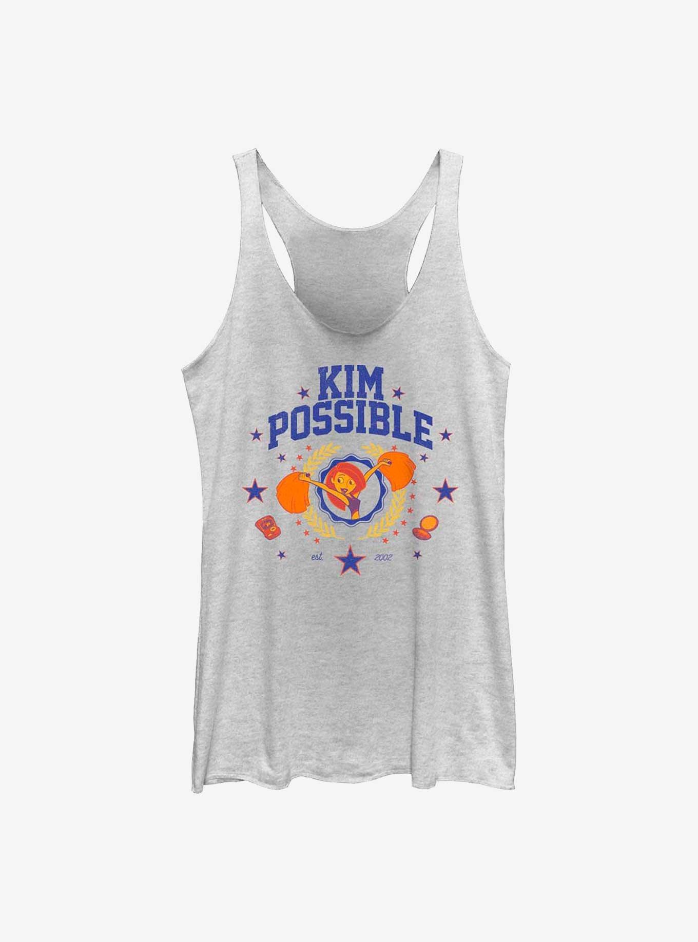 Disney Kim Possible Kp Collegiate Girl's Tank, WHITE HTR, hi-res