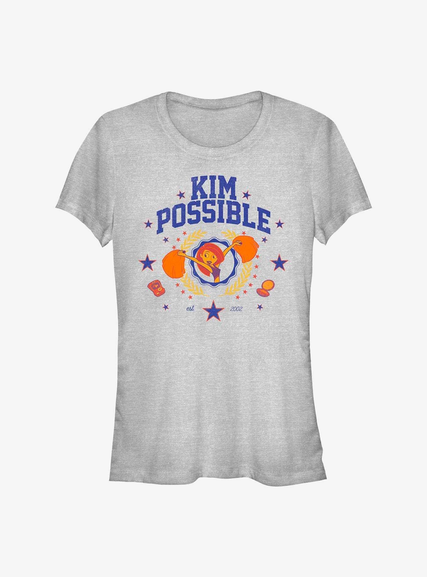 Disney Kim Possible Kp Collegiate Girl's T-Shirt, ATH HTR, hi-res