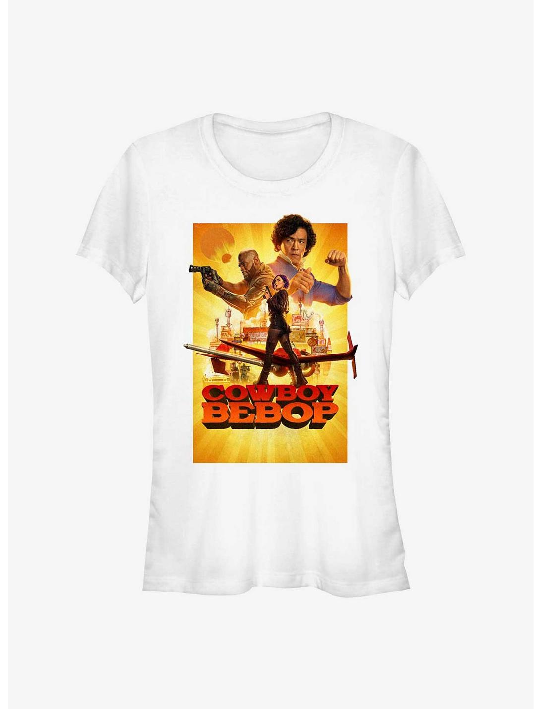 Cowboy Bebop Bebop Poster Girl's T-Shirt, WHITE, hi-res