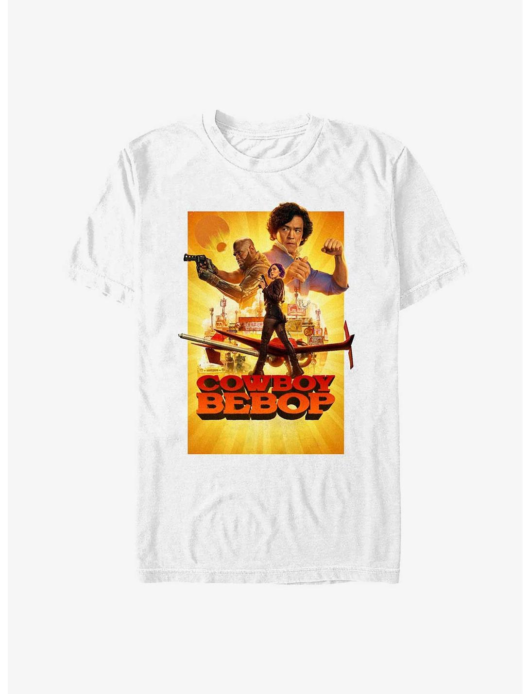 Cowboy Bebop Bebop Poster T-Shirt, WHITE, hi-res