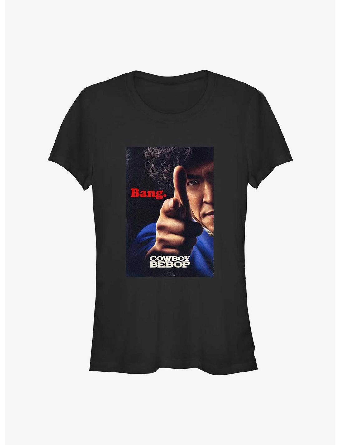 Cowboy Bebop Spike Bang Poster Girl's T-Shirt, BLACK, hi-res