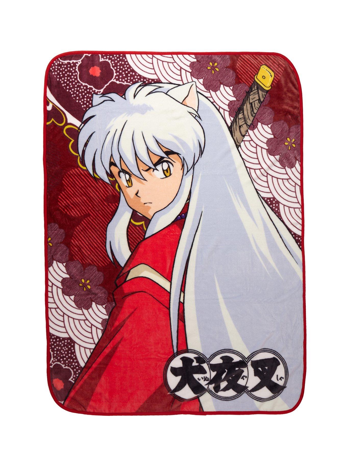 Inuyasha Floral Portrait Throw Blanket Hot Topic