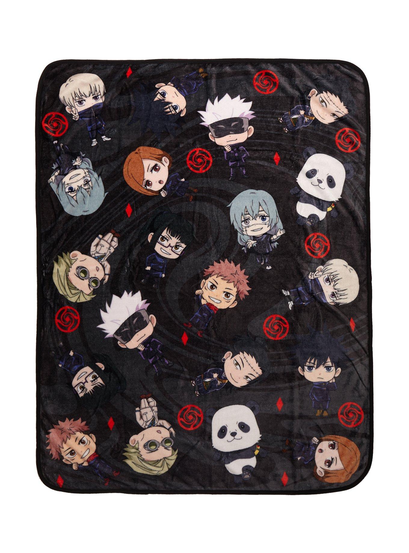 Jujutsu Kaisen Chibi Characters Throw Blanket