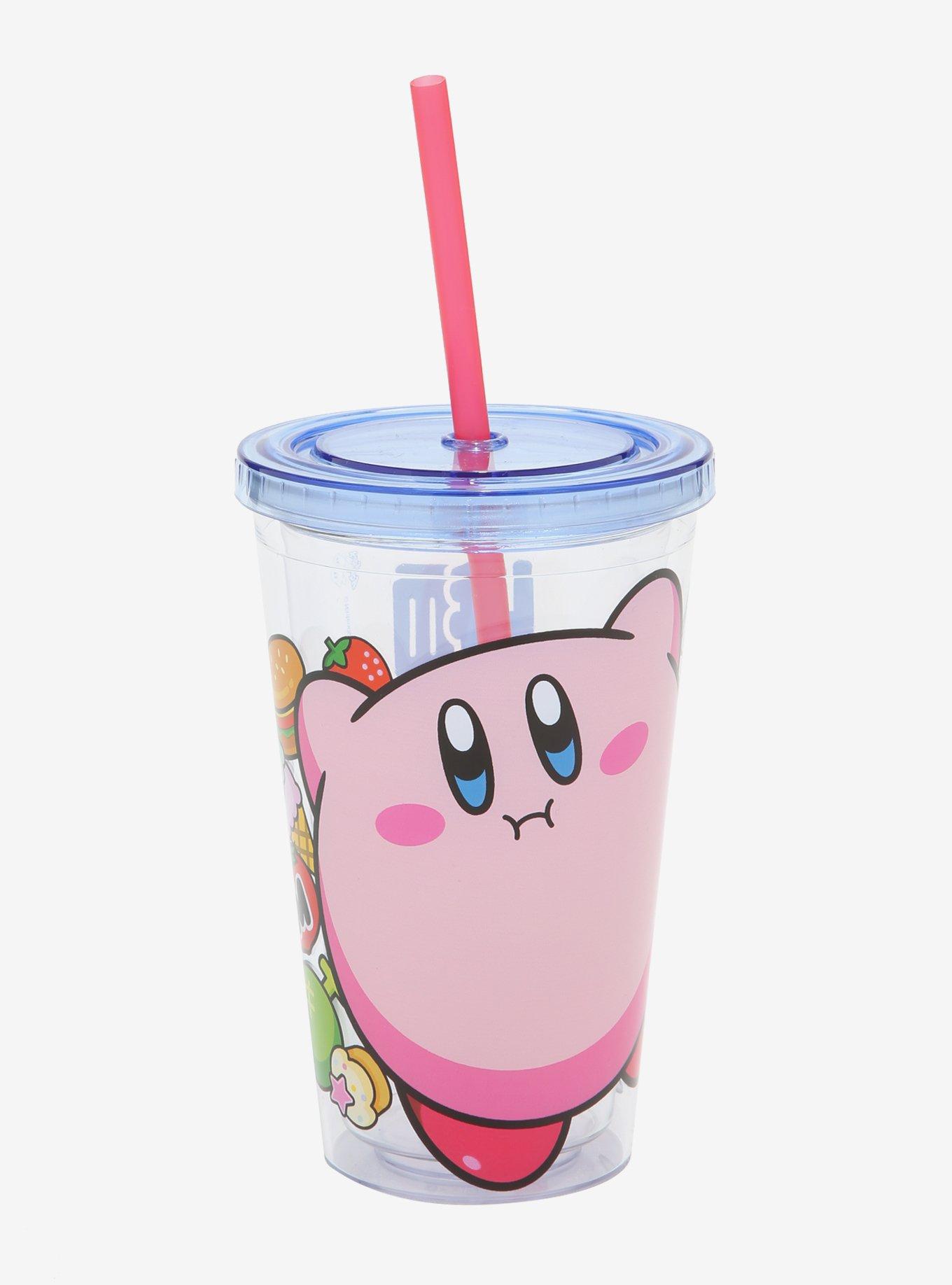 16oz Frosted Kirby Glass Cup-NO Lid And Straw - Drinkware