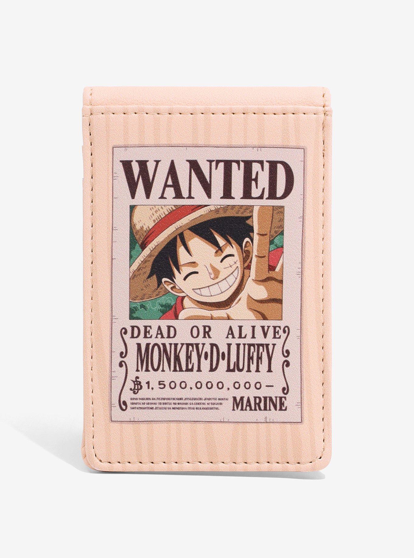 One Piece Monkey D. Luffy Wanted Poster Bifold Wallet - BoxLunch Exclusive, , hi-res